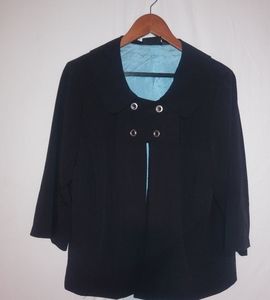 AVENUE 18 Black Modern Style Jacket Plus